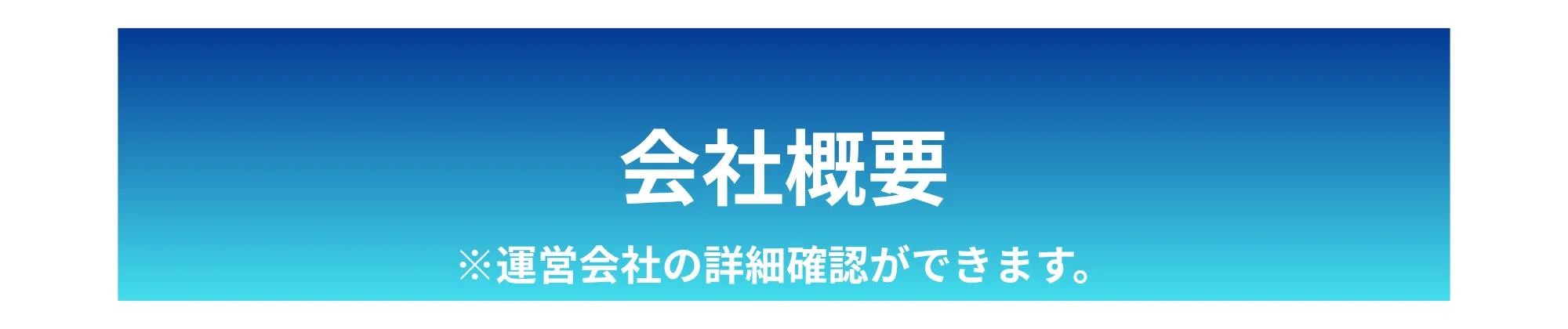 会社概要 ※運営会社の詳細確認ができます。